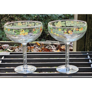 Jimmy Buffet Margaritaville Margarita Glass It's Five O' Clock Somewhere Green